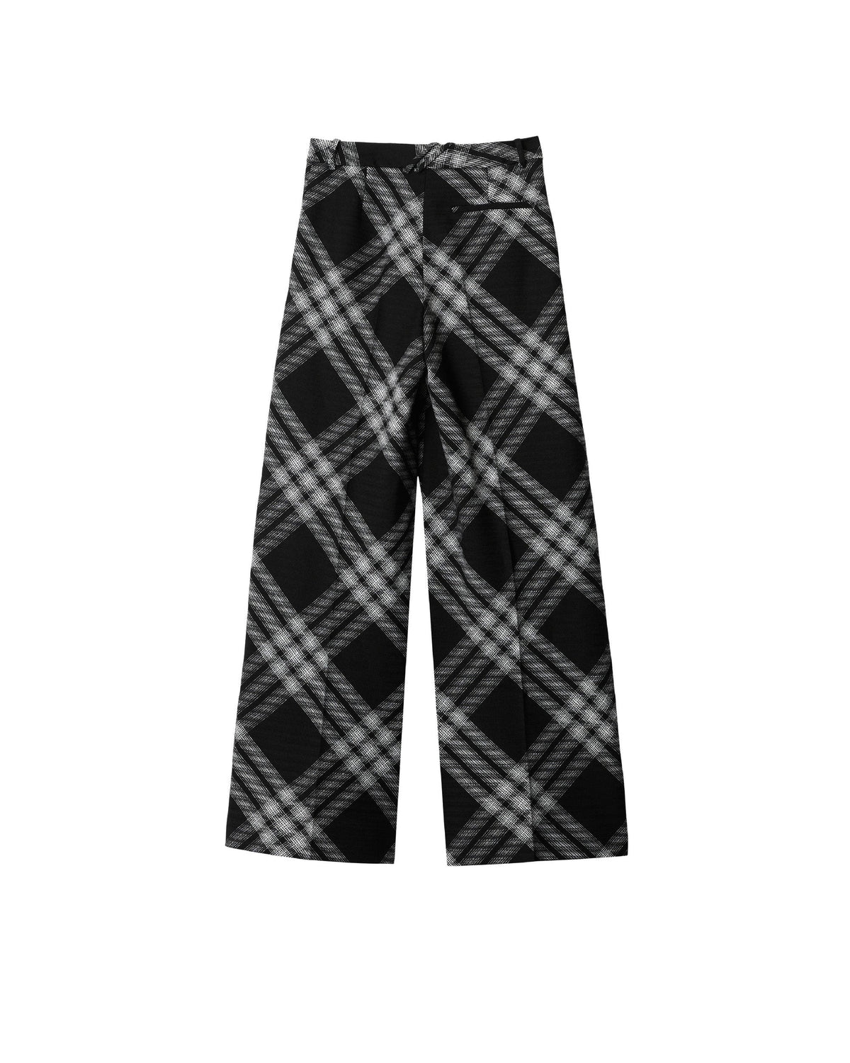 W BOYFRIEND TROUSERS MOTIF IP MONOCHROME