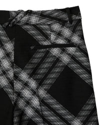 W BOYFRIEND TROUSERS MOTIF IP MONOCHROME