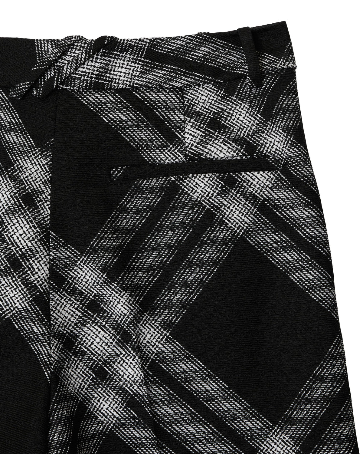 W BOYFRIEND TROUSERS MOTIF IP MONOCHROME
