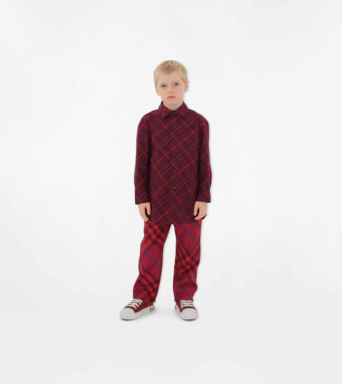 KID BOY SHIRTS BORDEAUX IP CHK