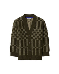 KID GIRL CARDIGANS DARK KAKI GREEN CK