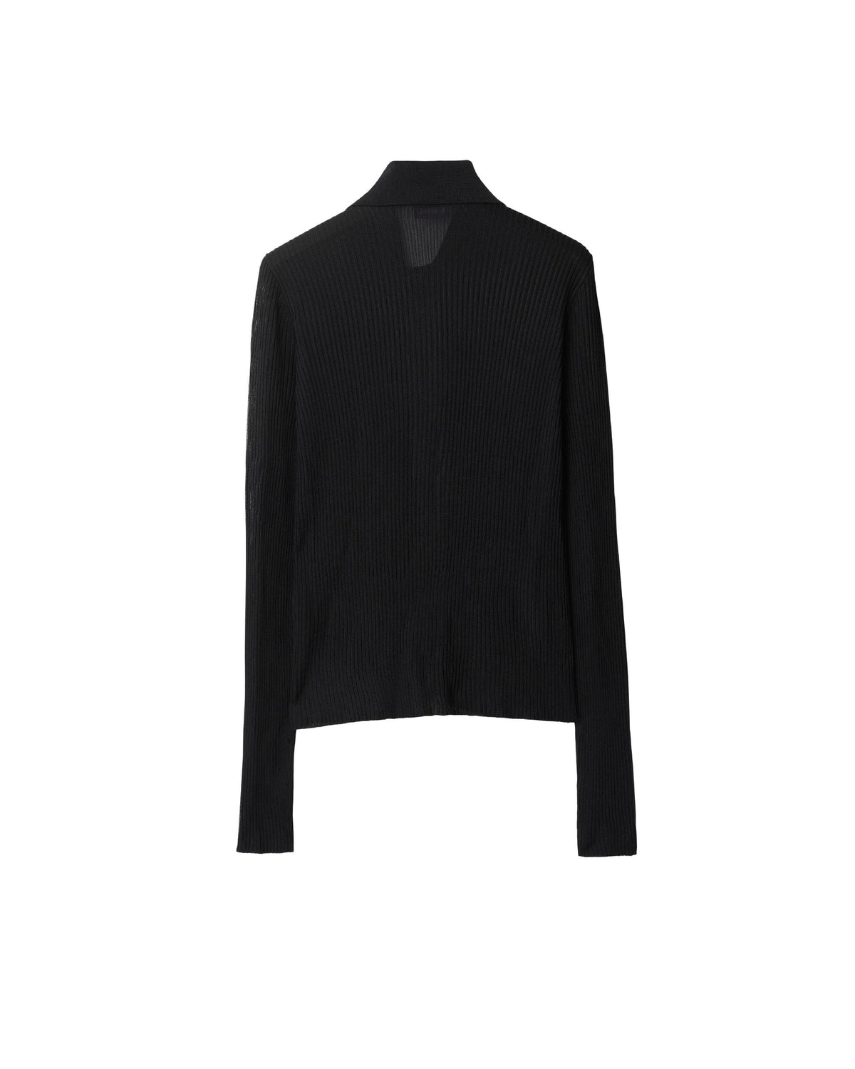 W KNIT POLO NOIR