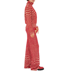 W KNIT TROUSERS MOTIFS PILLAR IP