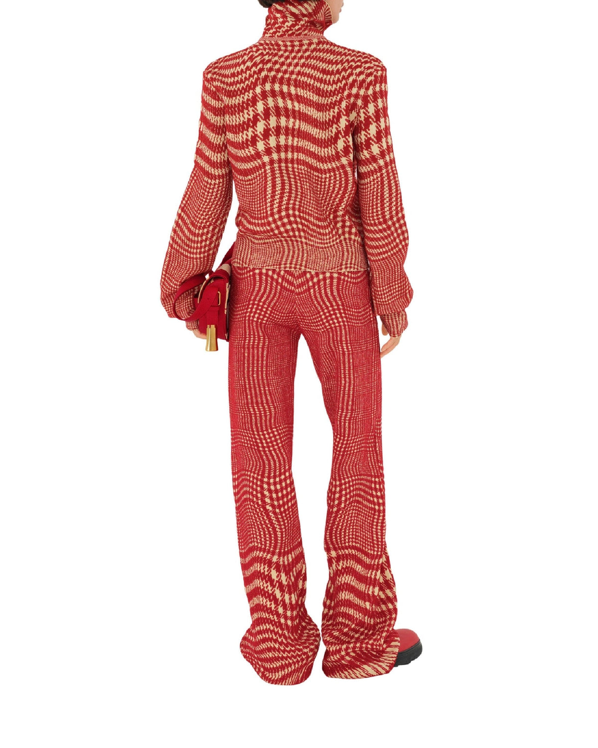 W KNIT TROUSERS MOTIFS PILLAR IP