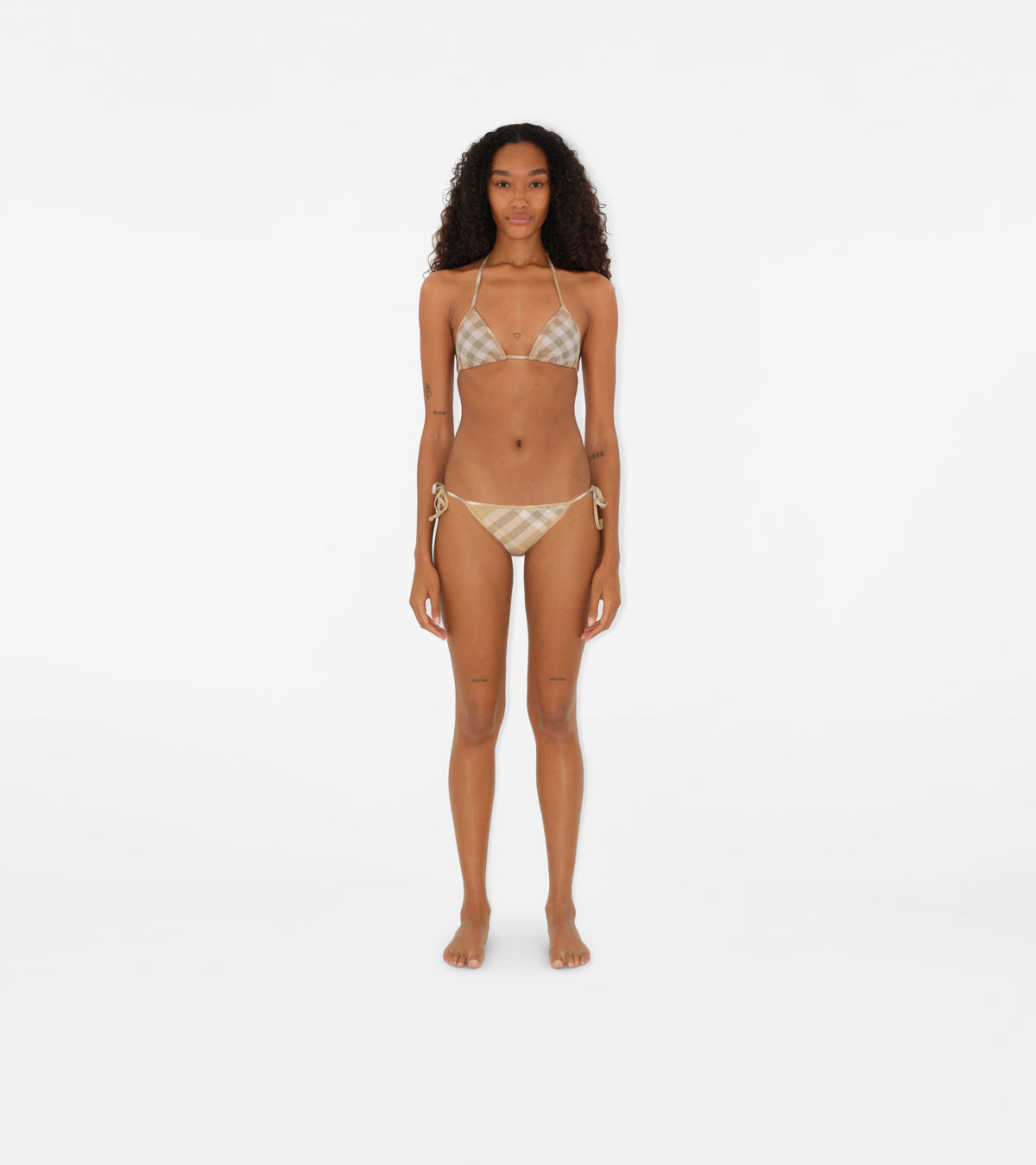 W SWIMW TWO PIECE FLAX IP CHECK