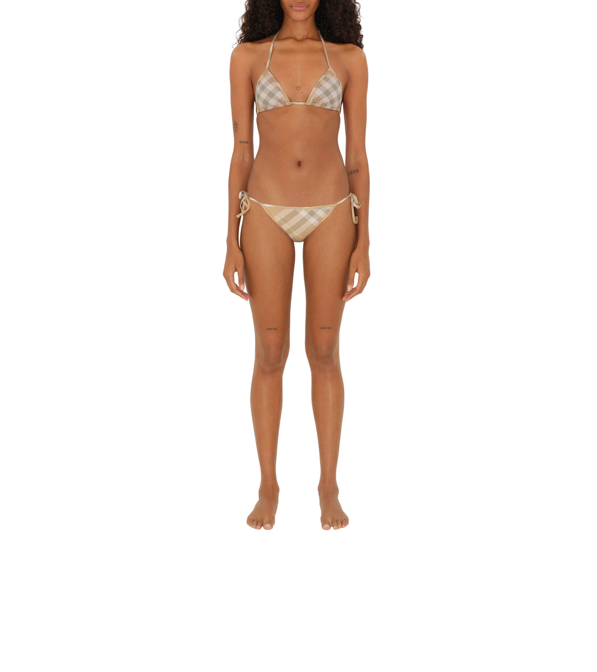W SWIMW TWO PIECE FLAX IP CHECK