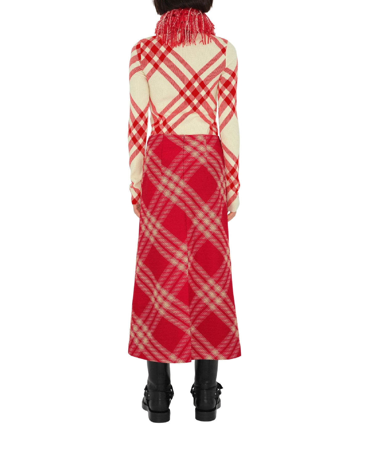 W KNIT T NECK PILLAR IP CHECK
