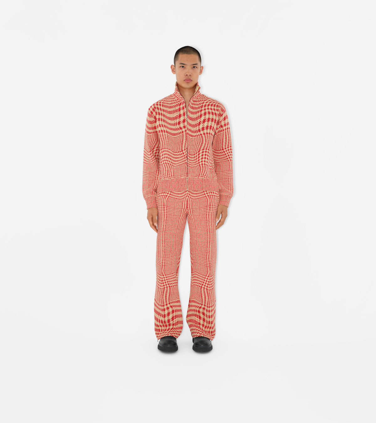 M KNIT JACKET MOTIFS PILLAR IP