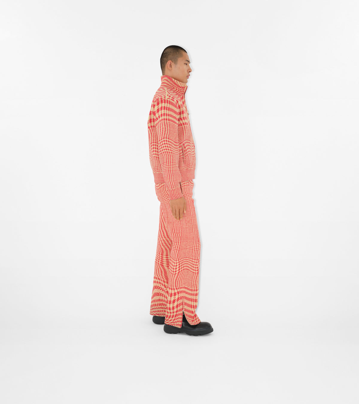 M KNIT JACKET MOTIFS PILLAR IP