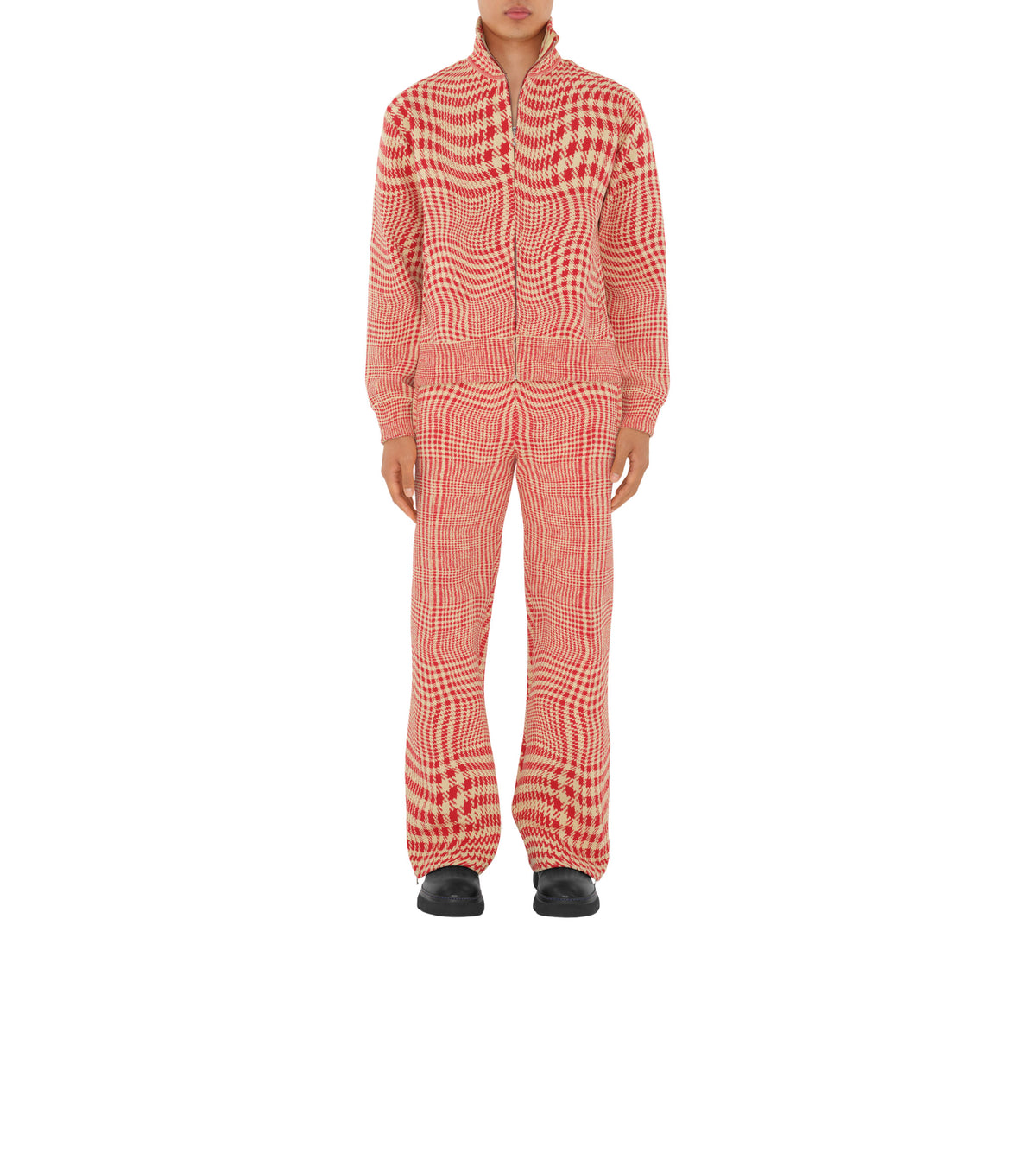 M KNIT JACKET MOTIFS PILLAR IP