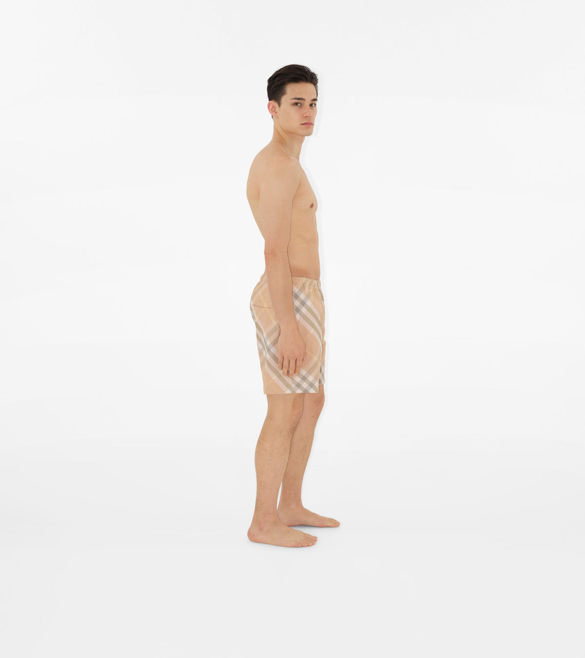 M SWIM SHORTS FLAX IP CHECK