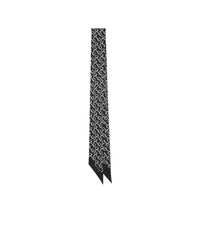 SILK SCARVES NOIR BLANC