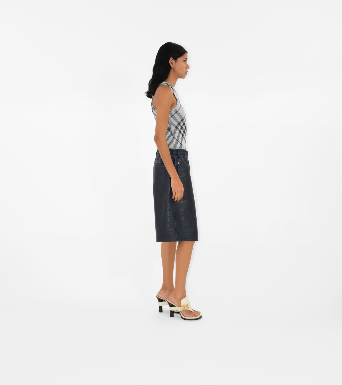 W JWEAR TANK Carreaux IP Blanc/Noir