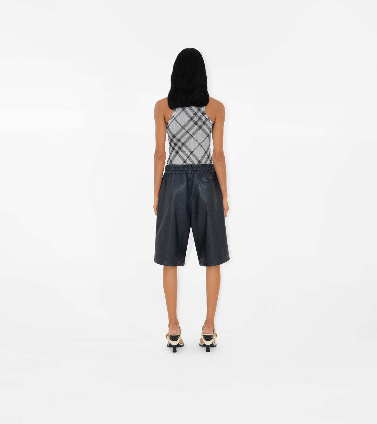 W JWEAR TANK Carreaux IP Blanc/Noir