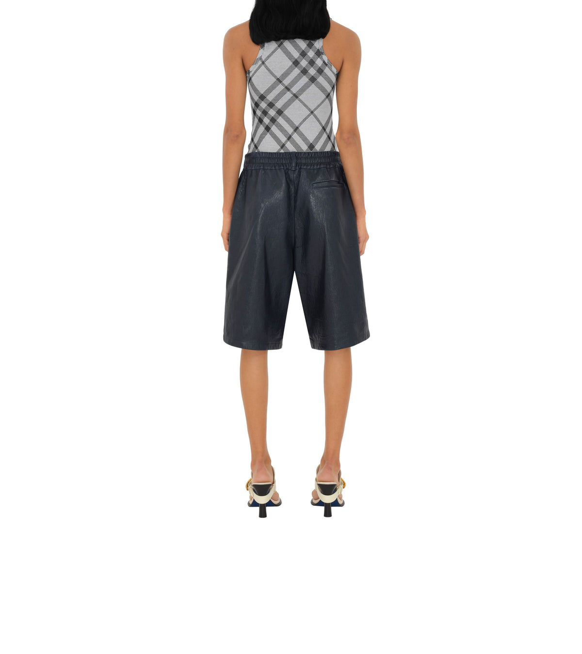 W JWEAR TANK Carreaux IP Blanc/Noir