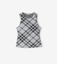 W JWEAR TANK Carreaux IP Blanc/Noir