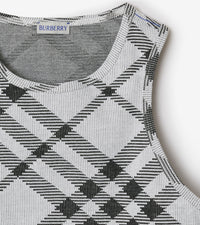 W JWEAR TANK Carreaux IP Blanc/Noir