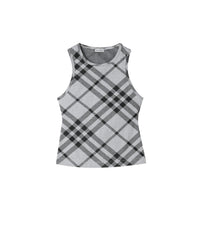 W JWEAR TANK Carreaux IP Blanc/Noir