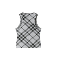 W JWEAR TANK Carreaux IP Blanc/Noir