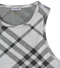 W JWEAR TANK Carreaux IP Blanc/Noir