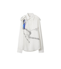 M CASUAL SHIRT LS BLUE/WHITE
