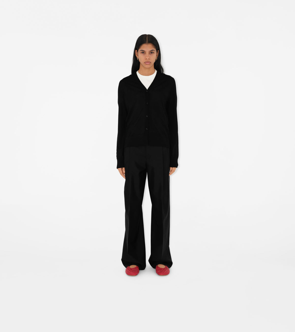 W KNIT CARDIGAN NOIR