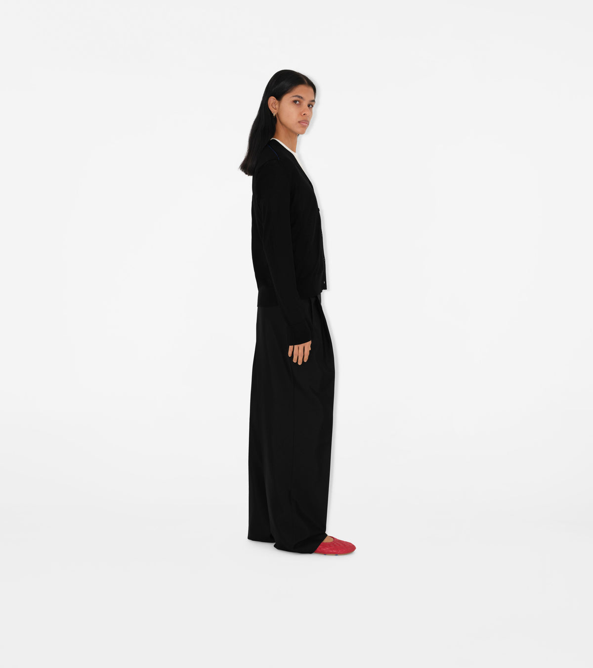 W KNIT CARDIGAN NOIR