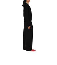 W KNIT CARDIGAN NOIR
