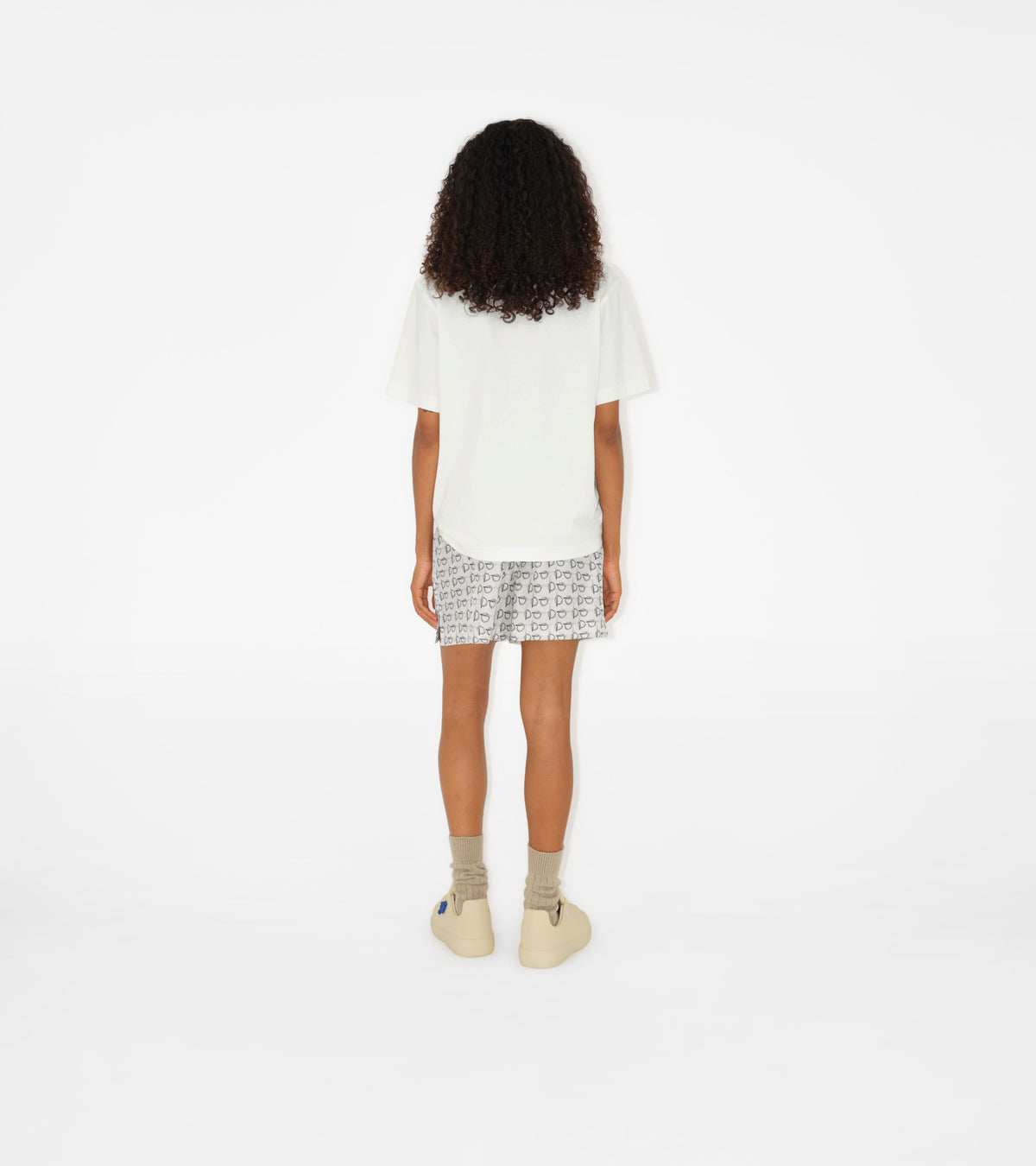 W SHORTS SILVER/WHITE