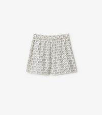 W SHORTS SILVER/WHITE