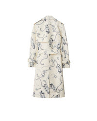 W D BREASTED COAT SILVER/WHITE