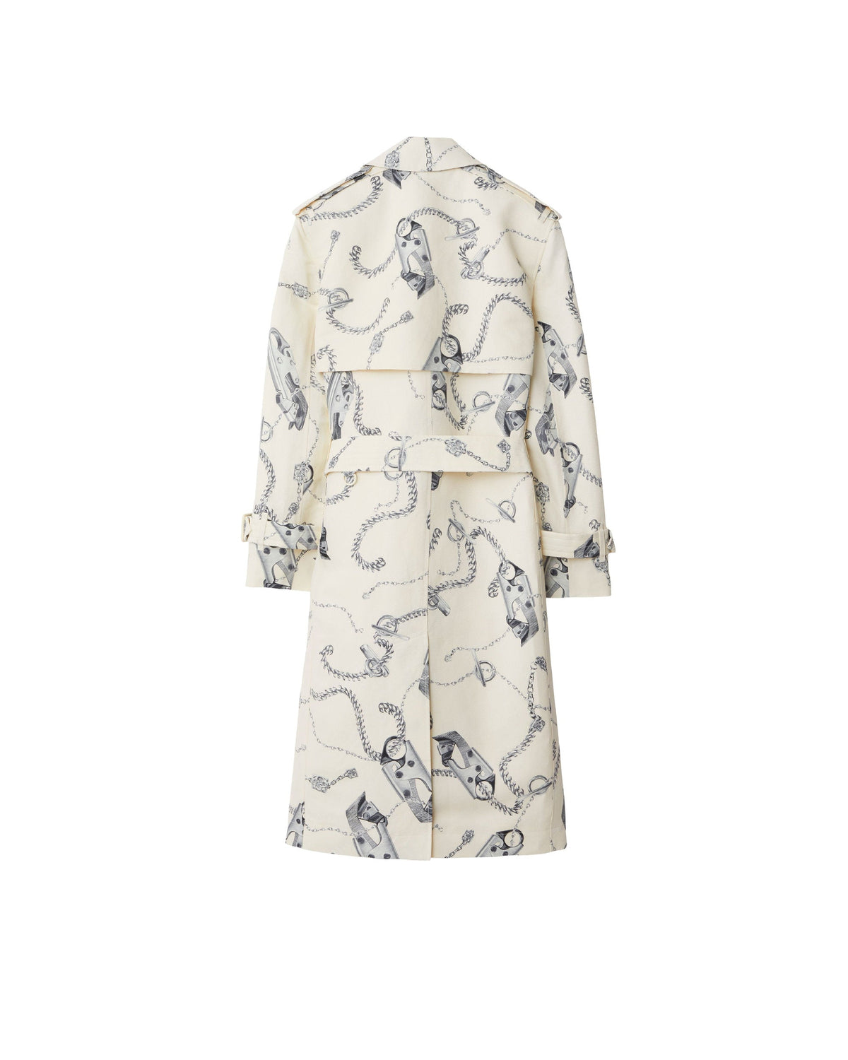 W D BREASTED COAT SILVER/WHITE