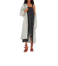W D BREASTED COAT MOTIF IP BLANC
