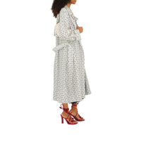 W D BREASTED COAT MOTIF IP BLANC