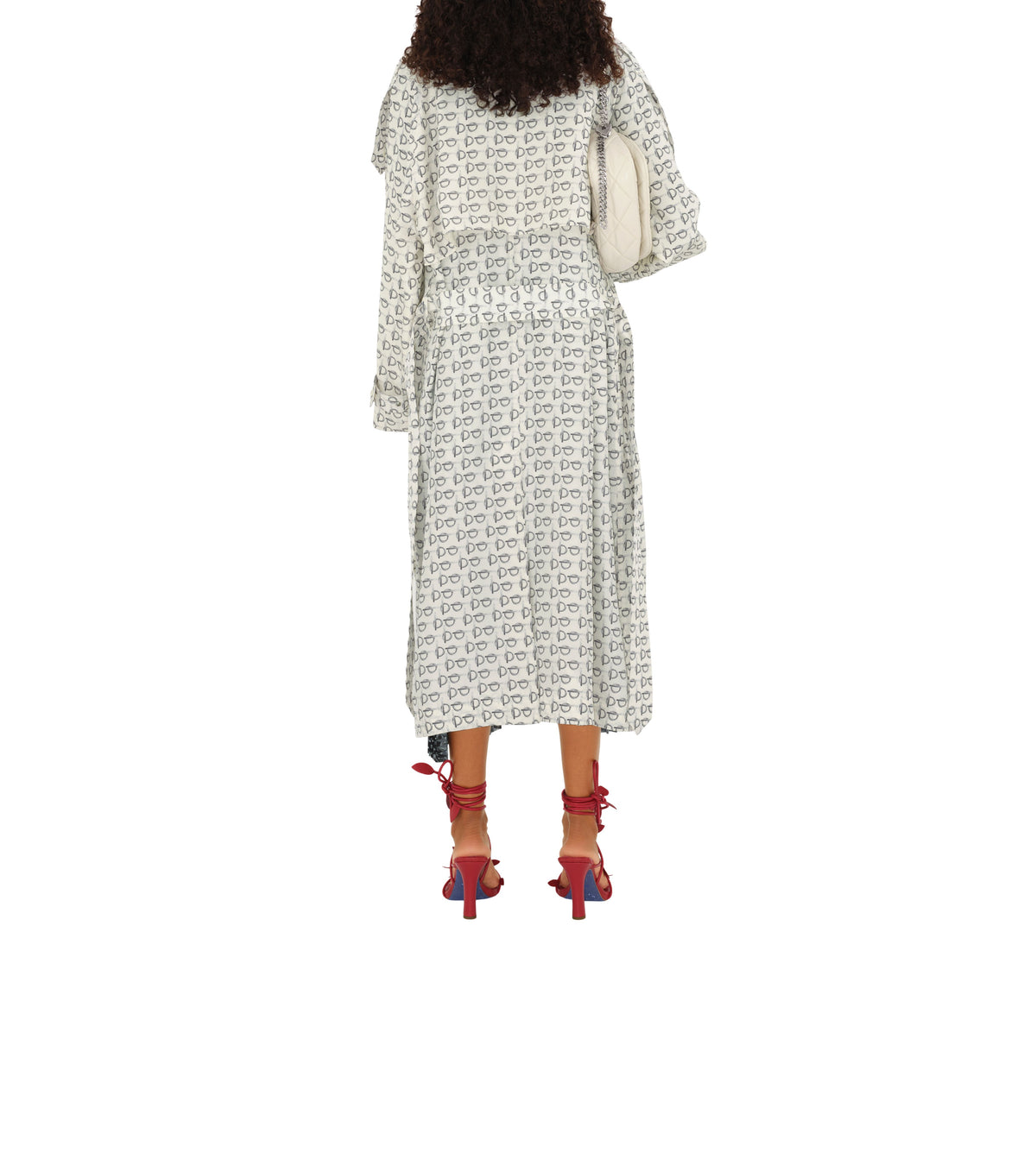 W D BREASTED COAT MOTIF IP BLANC