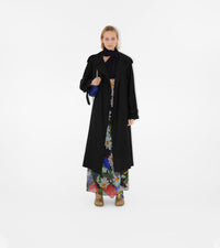 W D BREASTED COAT NOIR