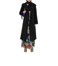 W D BREASTED COAT NOIR