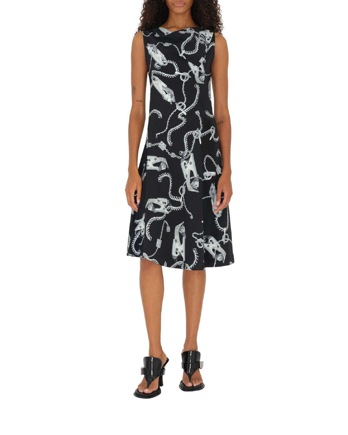 W DRESSES EVENING ARGENT/NOIR