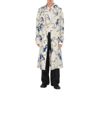 M D BREASTED COAT Chevalier/Sel (motif IP)