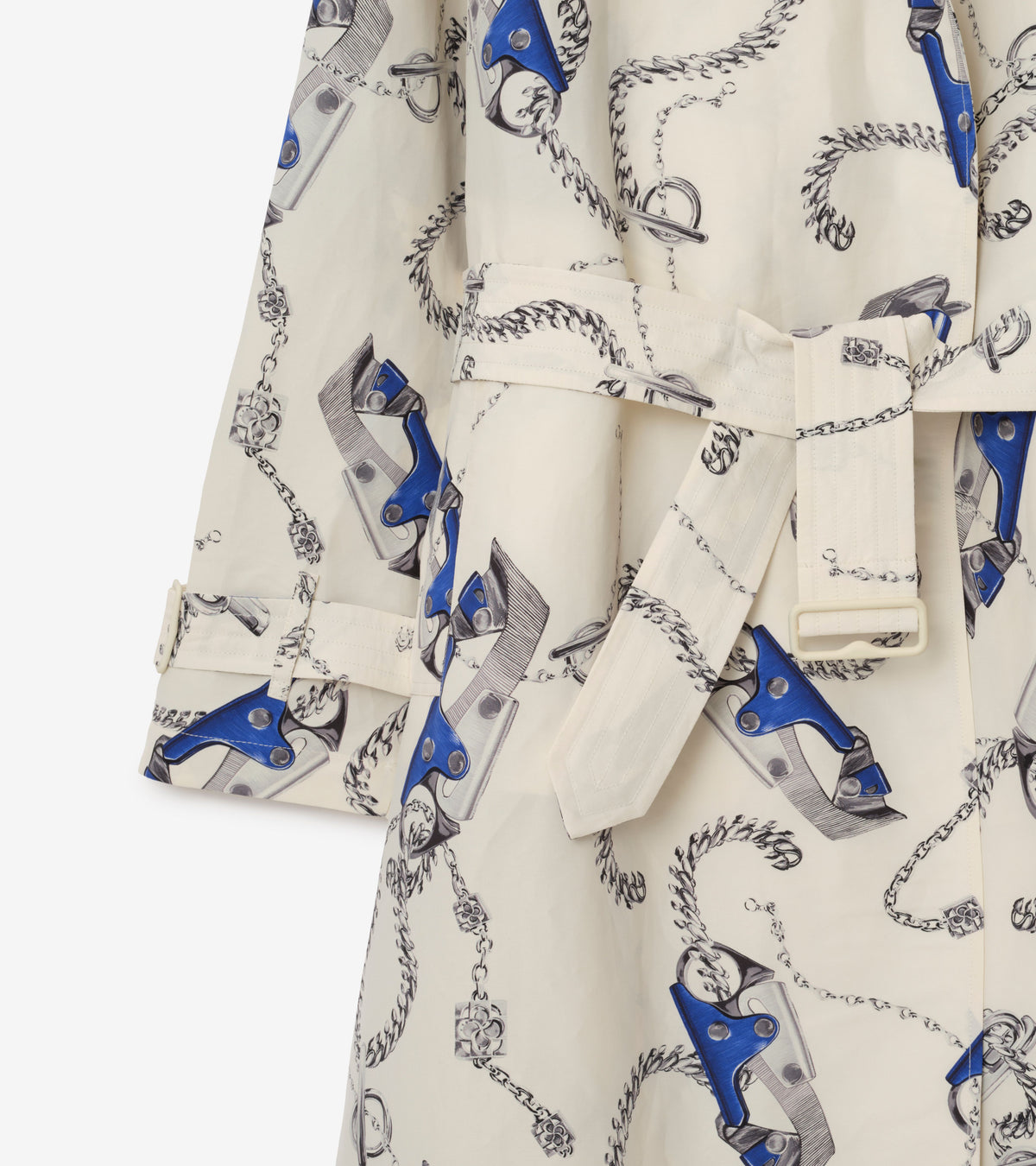 M D BREASTED COAT Chevalier/Sel (motif IP)