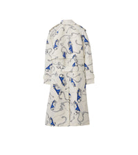 M D BREASTED COAT Chevalier/Sel (motif IP)