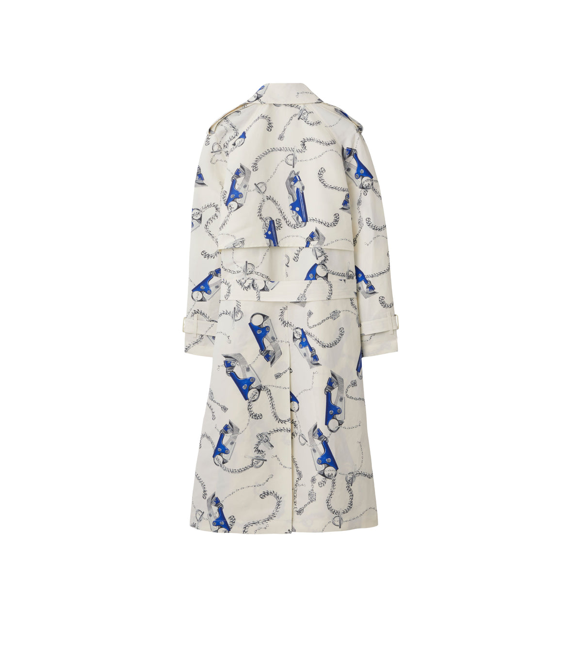 M D BREASTED COAT Chevalier/Sel (motif IP)