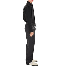 M CASUAL TROUSERS ARGENT/NOIR