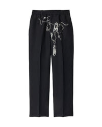 M CASUAL TROUSERS ARGENT/NOIR