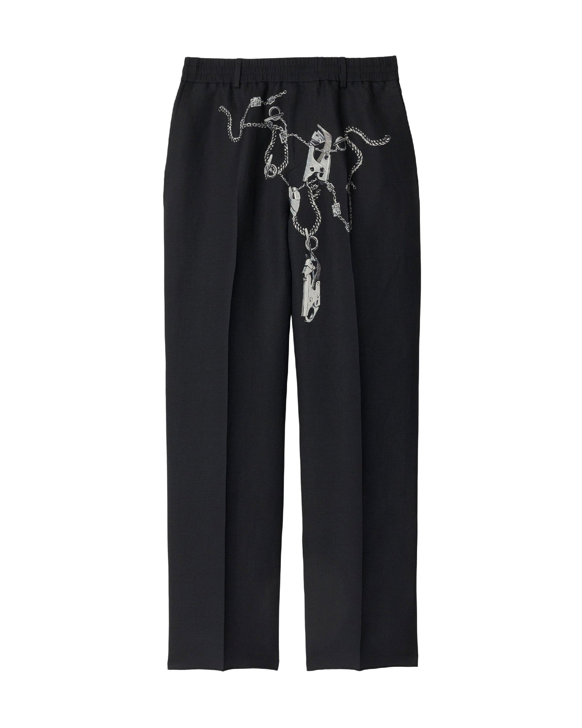 M CASUAL TROUSERS ARGENT/NOIR