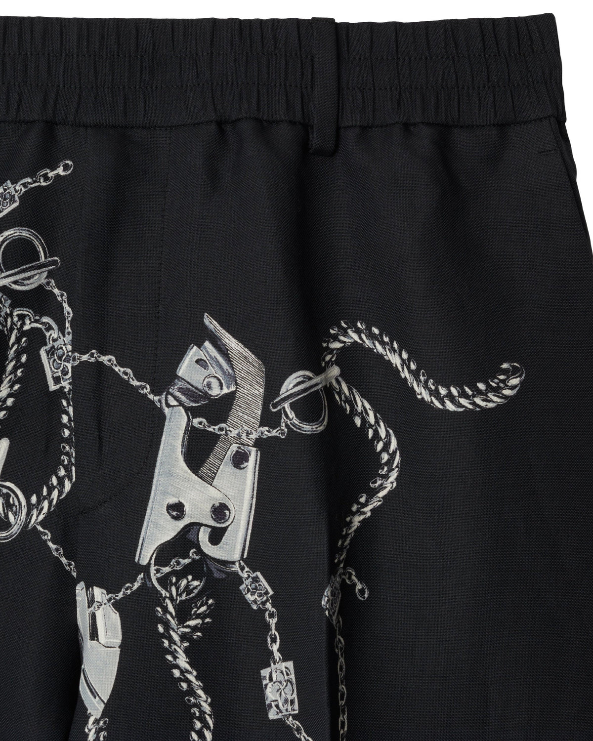 M CASUAL TROUSERS ARGENT/NOIR