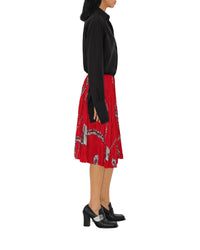 W SKIRTS EVENING SILVER/RED