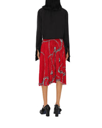W SKIRTS EVENING SILVER/RED