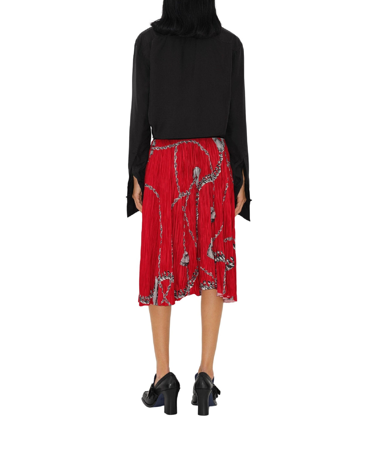 W SKIRTS EVENING SILVER/RED