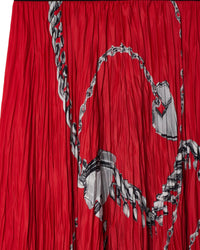 W SKIRTS EVENING SILVER/RED
